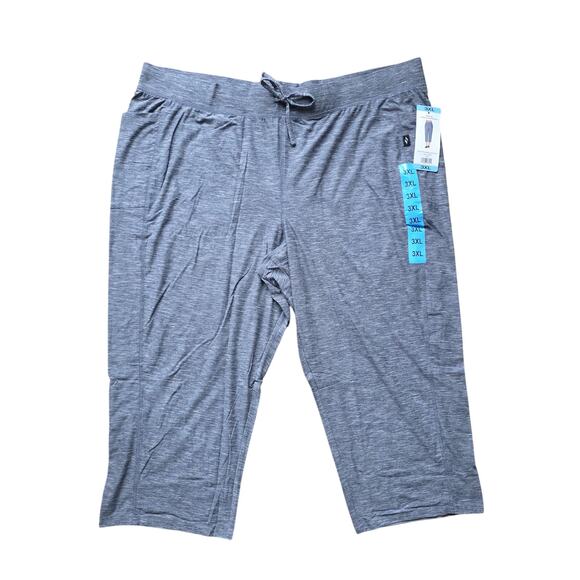 Sketchers Pants - Skechers women’s Go Walk Heather Charcoal Cropped Capri pants size 3XL